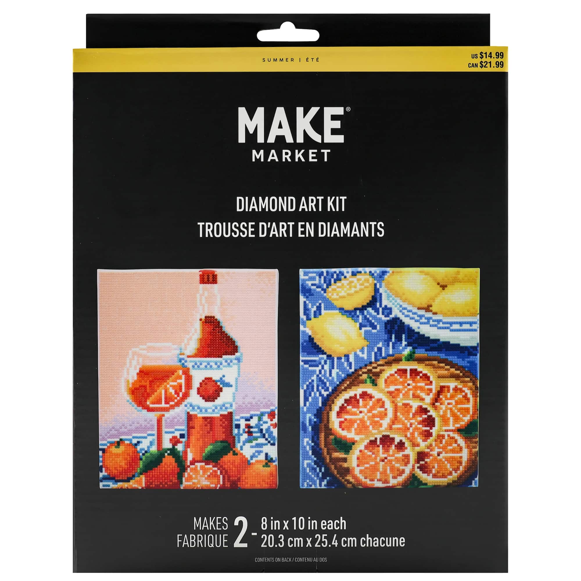 8" x 10" Orange Spritz Diamond Art Kit by Make Market®
